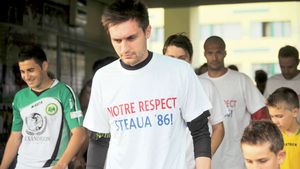 Generația de aur din Ghencea, ovaționată la Chiajna: "Notre respect Steaua '86"