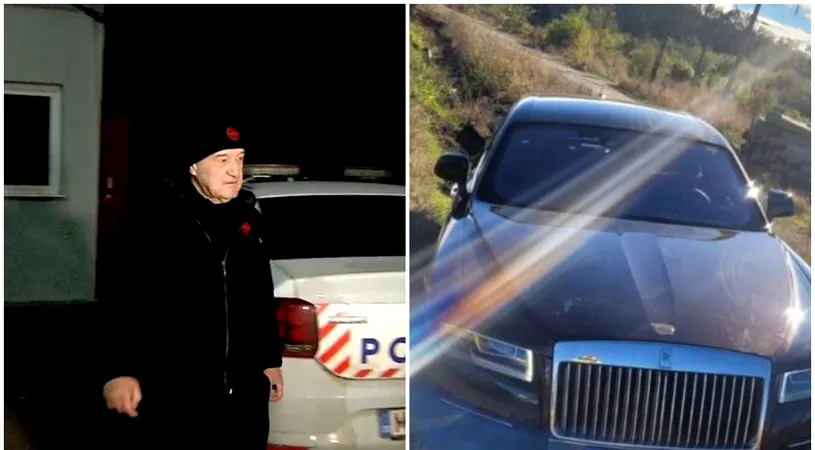 Gigi Becali, „trădat” de Rolls-Royce-ul său de 500.000 de euro! Mașina a sunat singură la poliție după ce a ajuns în șanț