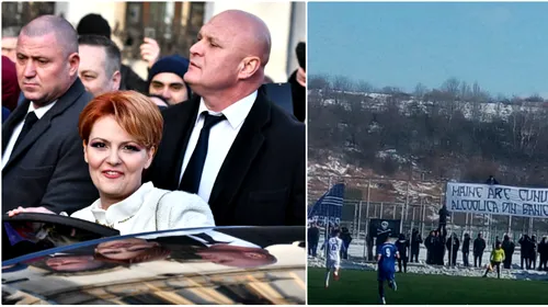 Ultrașii FC U Craiova nu au uitat-o pe Lia Olguța Vasilescu nici în pragul cununiei civile. FOTO | Mesajul jignitor cu dedicație pentru cea pe care o consideră „alcoolica din Bănie”