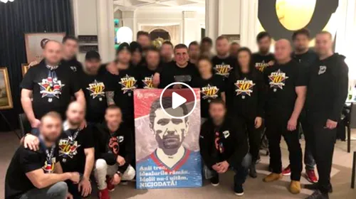 VIDEO | Ultrașii Stelei s-au întâlnit cu Gică Hagi, de ziua Regelui! Liderul „Generației de Aur” a primit un cadou de la suporteri