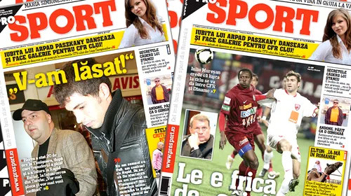 Ediții locale ProSport: De ce nu a semnat Herea cu Timișoara?/ CFR-ul se teme de „câini”