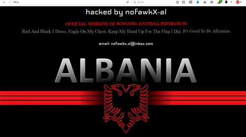 Poliția Română s-a autosesizat și face cercetări după ce site-ul FRF a fost atacat de hackerii albanezi