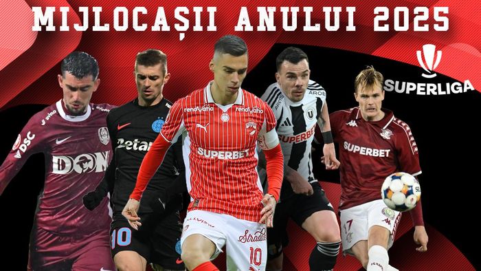 Trei echipe își împart titularii din linia de mijloc pentru Echipa Anului 2025 în Superliga! Se conturează deja primul 11 de vis și lista impresionantă a „rezervelor”