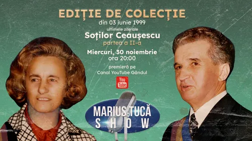 Marius Tucă Show începe miercuri, 30 noiembrie, de la ora 20.00, live pe gândul.ro