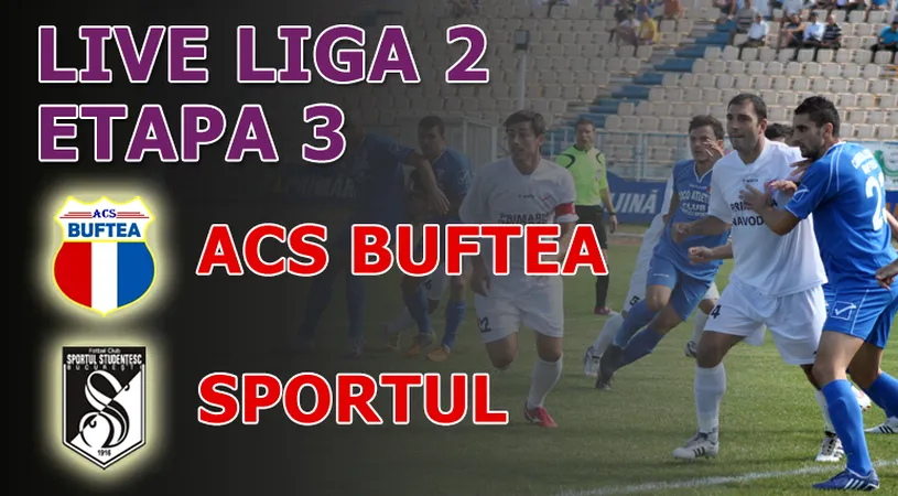 ACS Buftea - Sportul 1-2!** Otopeniul și Sportul, lideri la egalitate perfectă