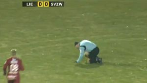 VIDEO** Cea mai hilară simulare din fotbal nu vine de la un jucător! VEZI faza care a stârnit hohote de râs
