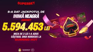 (P) Încă un Jackpot de top marca Superbet! 5.594.453,21 lei au fost câștigați la Burning Hot