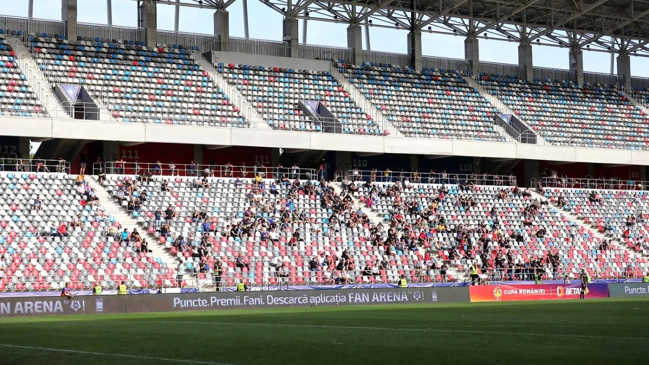 A bătut vântul pe stadionul din Ghencea! Câți suporteri au fost prezenți la CSA Steaua - U Cluj, în grupele Cupei României