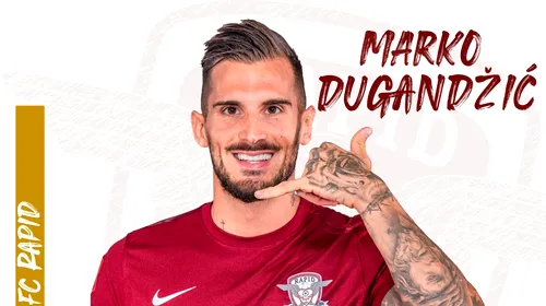 OFICIAL | Rapid l-a transferat pe Marko Dugandzic de la CFR Cluj. Pe ce perioadă a semnat atacantul croat. „Sper că totul va merge bine!”