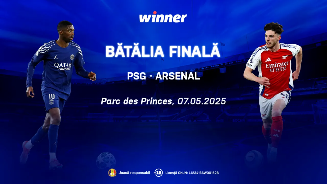 ADVERTORIAL. PSG – Arsenal, încleștarea titanilor pentru un loc în finala Champions League
