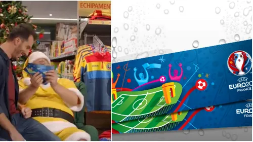 Penny Market, campanie-capcană: „Moș Crăciun” nu are voie să dea bilete la meciurile României de la Euro 2016. Reclama sponsorului FRF nu e ceea ce pare