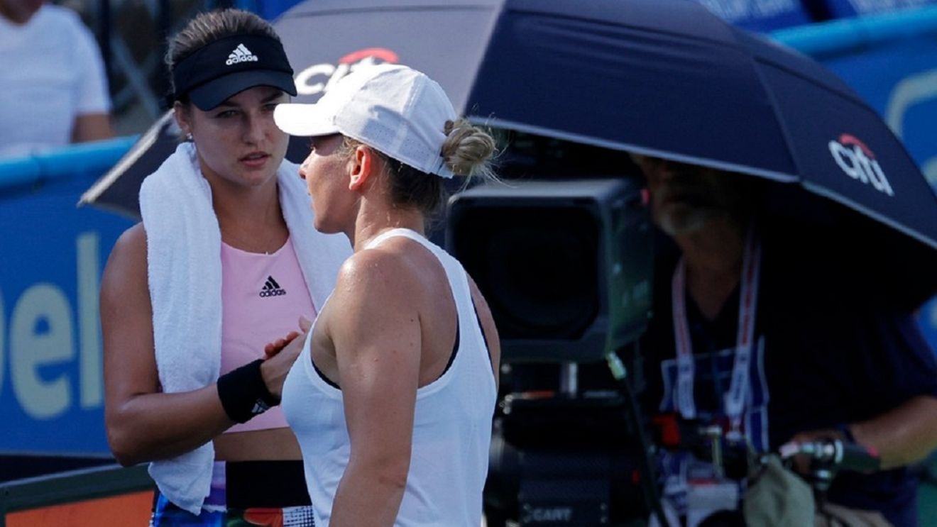 Simona Halep a revenit pe teren după ce a fost la un pas de leșin! Imagini surprinzătoare: alături de cine se antrenează la Toronto | FOTO & VIDEO