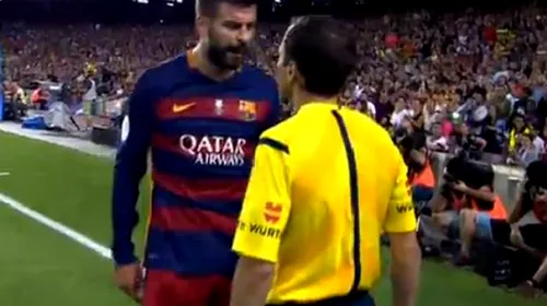 Pique susține că nu l-a insultat pe arbitrul asistent de la Supercupa Spaniei