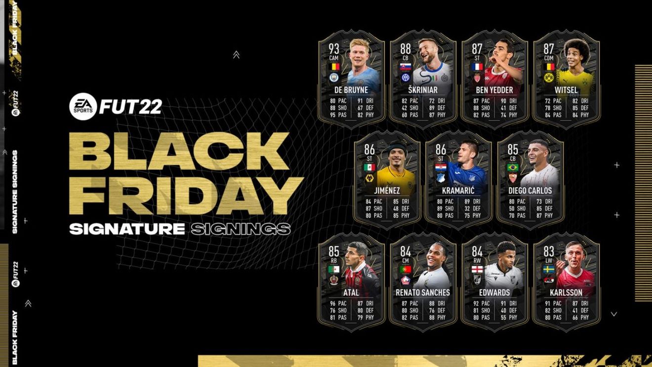 Promoția Black Friday din FIFA 22 a oferit o mulțime de carduri interesante în Ultimate Team