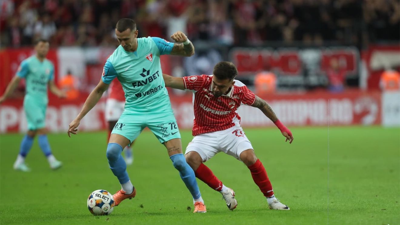 Dinamo București - UTA Arad 1-1, în etapa 5 din Superliga. Egal pe Arena Națională, „gazdele” terminând meciul în 9 oameni