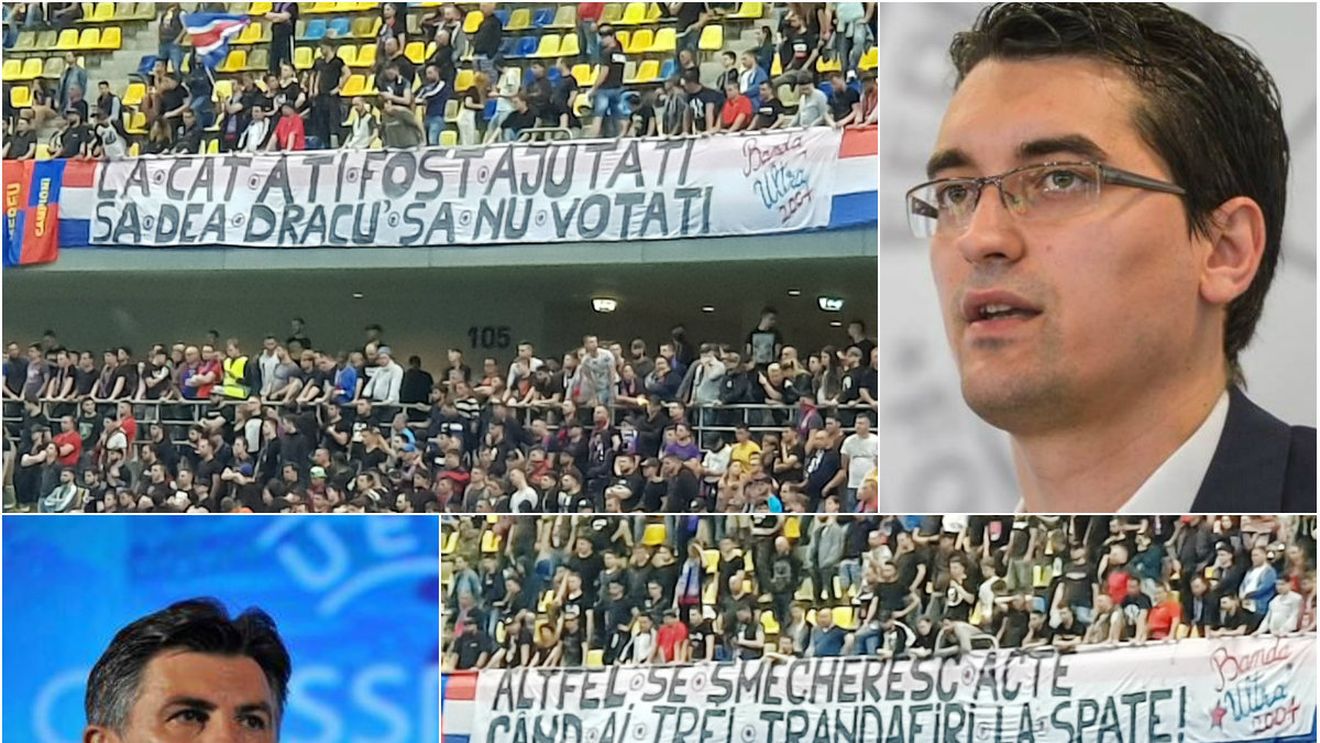 FOTO | Creativii din peluză. Cum se potrivesc mesajele afișate de steliști campaniei pentru președinția FRF. "La cât ați fost ajutați, să dea dracu` să nu votați" și "Altfel se șmecheresc acte când ai trei trandafiri pe spate"

