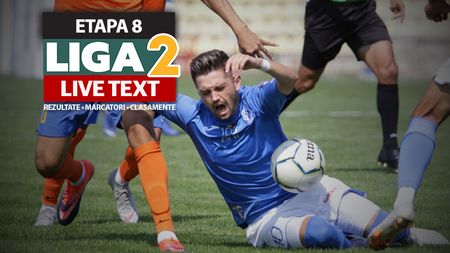 Liga 2, etapa 8, rezultate | Șase dintre cele șapte meciuri de sâmbătă au fost câștigate de oaspeți. S-au dictat și șase eliminări. Pandurii produce marea surpriză, Metaloglobus urcă pe locul 2