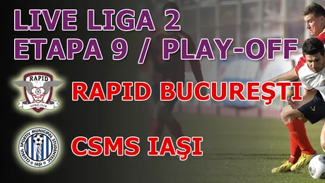 Rapid - CSMS Iași 2-2.** Dubla lui Coman promovează Rapidul din punct de vedere sportiv. Rapidiștii așteaptă decizia TAS în privința licenței de Liga 1
