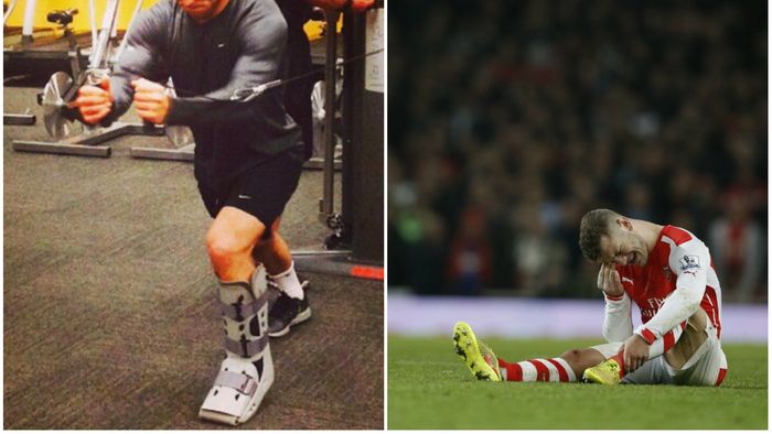 VIDEO și FOTO | Cu piciorul în ghips, se antrenează din greu pentru a reveni în tricoul lui Arsenal. Jack Wilshere: "Fac tot posibilul pentru a mă întoarce cât mai curând"
