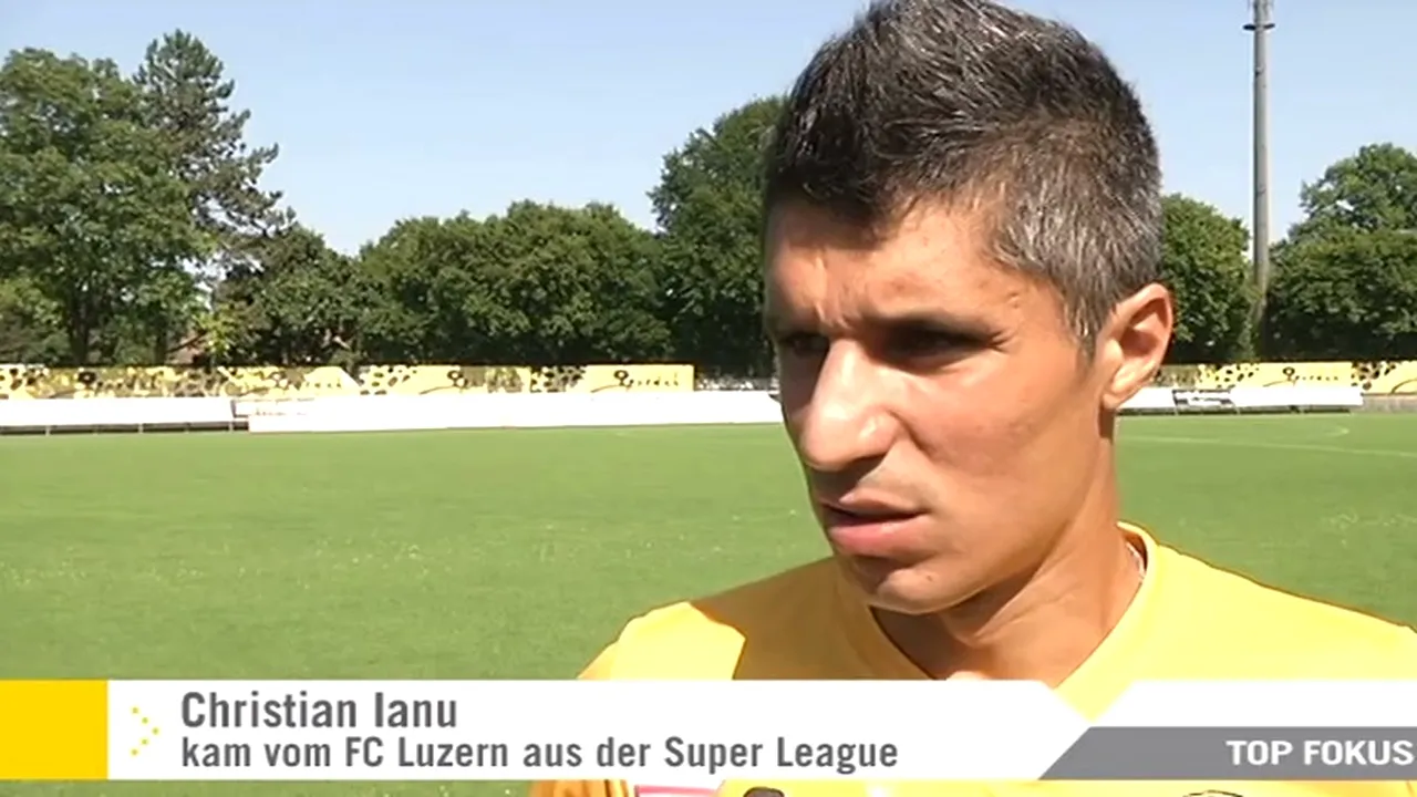 Cristian Ianu a marcat un gol pentru FC Schaffhausen