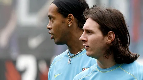 Messi: „Mi-e dor de Ronaldinho!”