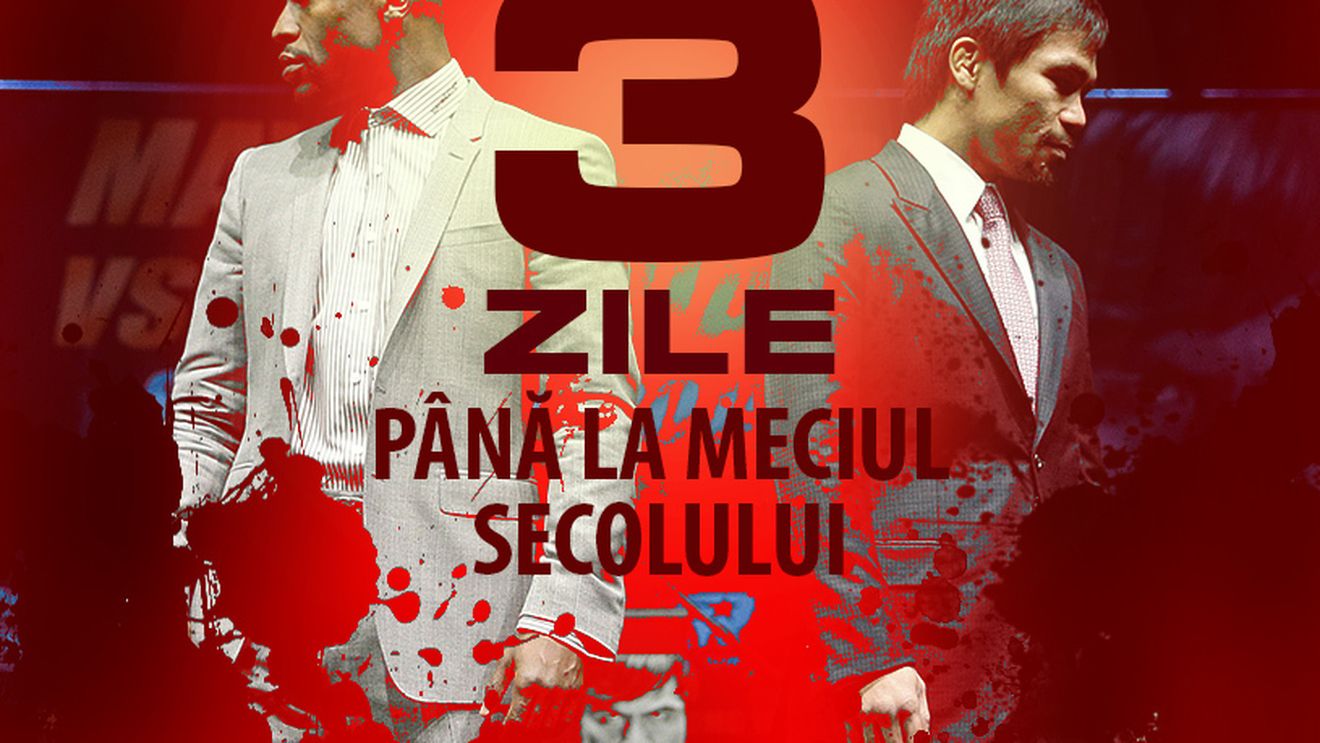 Merită "Mayweather - Pacquiao" titulatura de meciul secolului? Au mai rămas 3 zile