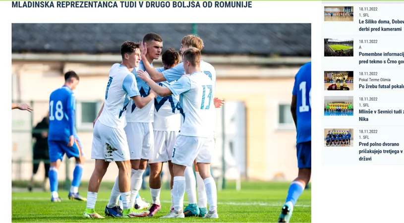 România U19 a pierdut și al doilea amical contra Sloveniei. Pelici a început cu 9 jucători din Liga 2 în primul ”11”