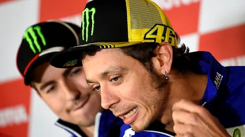 Lorenzo se agită, dar Valentino Rossi rămâne calm: „Vreau doar să termin în fața lui Jorge. Așa se câștigă titlul!”