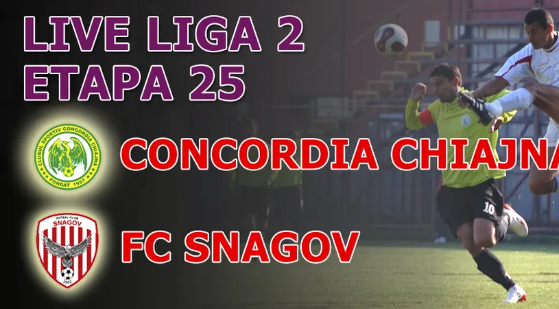Concordia - FC Snagov 1-1** Dinu II dă lovitura în prelungiri