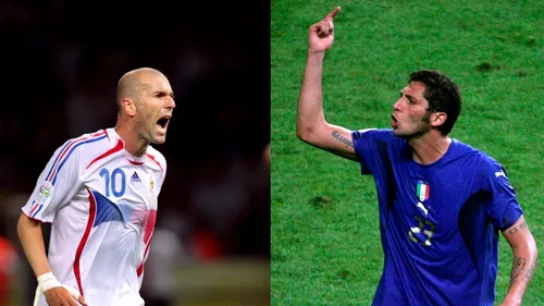 E gata de marea împăcare după 18 ani de la cel mai șocant gest din istoria fotbalului, capul lui Zinedine Zidane, dat în pieptul lui Marco Materazzi!