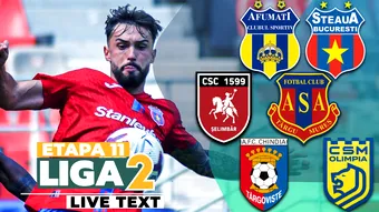 Etapa 11 Liga 2 | Slobozia, Sibiu și Târgoviște găzduiesc meciurile de astăzi din liga secundă și toate încep la ora 11:00
