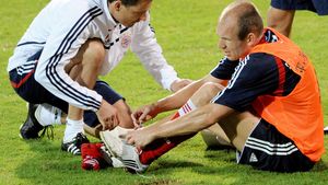 VIDEO **Robben și Lahm, la un pas de bătaie la antrenament!