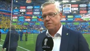 Cum se simte un om când își aude numele cântat pe stadion, chiar la Cupa Mondială. Selecționerul Suediei, la prima declarație după un meci istoric