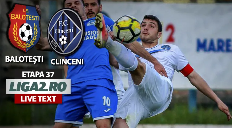 Fără frații Herea, Baloteștiul nu mișcă în front.** Academica Clinceni câștigă la scor și confiscă locul 6 în acest sezon al Ligii 2