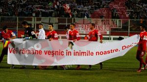 Jucătorii dinamoviști și-au onorat fanul decedat. FOTO