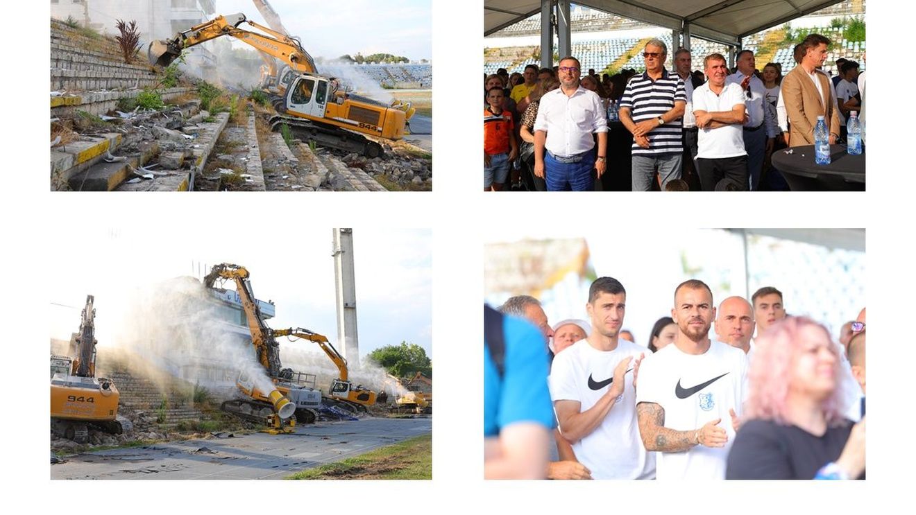 Gică Hagi își vede visul cu ochii! „Începem construirea unui stadion ultramodern, cum nu mai există în România”. Vechea arenă „Gheorghe Hagi”, pusă la pământ! GALERIE FOTO