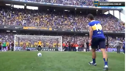 Nadal și Djokovic și-au exersat talentul de fotbaliști. VIDEO - Cei doi s-au duelat la penalty-uri, în pauza meciului Boca - All Boys