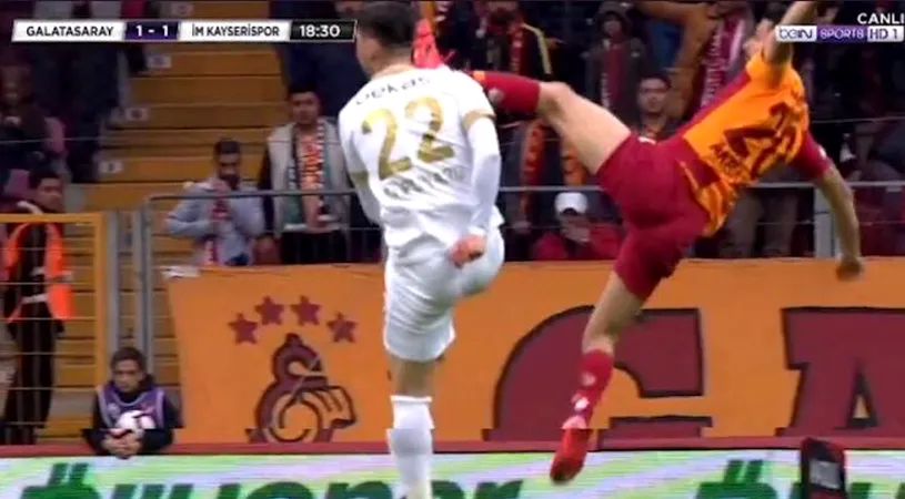 Săpunaru, făcut KO după o intervenție groaznică a unui jucător de la Galatasaray. VIDEO | Cum a fost sancționat fotbalistul lui Terim