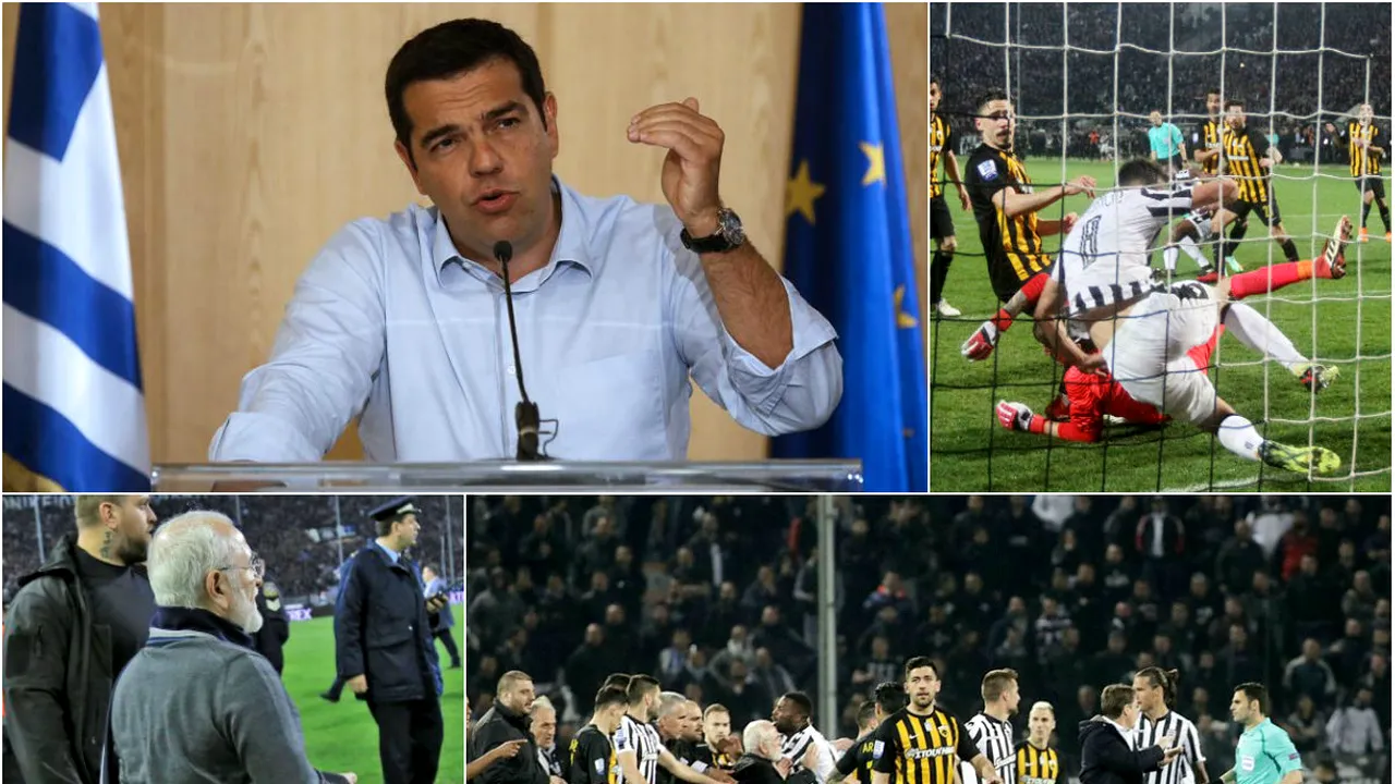 Premierul Greciei vrea să suspende campionatul! PAOK a câștigat meciul cu AEK cu 1-0! Arbitrul a validat la vestiare golul lui Varela și a menționat că 