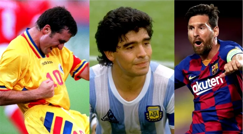 Gică Hagi, într-un top fenomenal alături de Leo Messi și Diego Maradona! Ce scriu cei de la GOAL despre fantasticul număr 10 al României