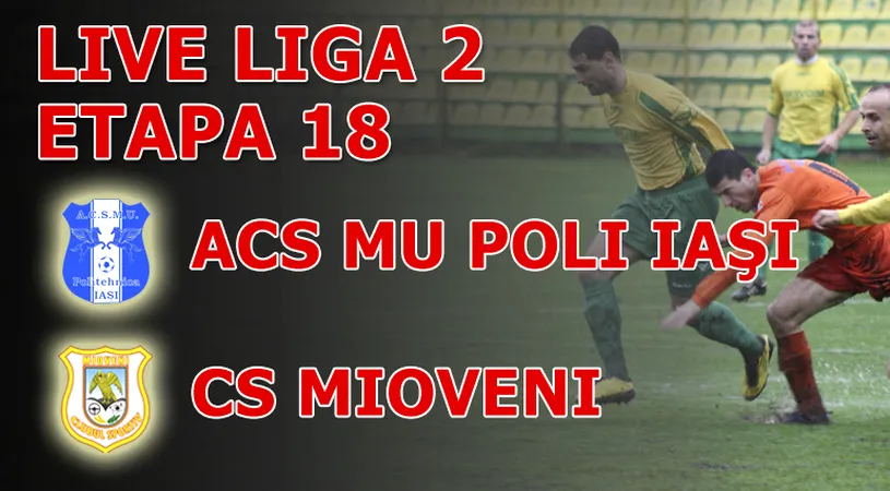 Se încinge lupta la promovare!** ACS MU Poli Iași - CS Mioveni 2-1