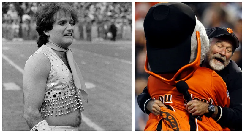 Sportul, marea pasiune a lui Robin Williams. Actorul, mare fan al lui San Francisco Giants, a apărut ca majoretă la un meci de fotbal american