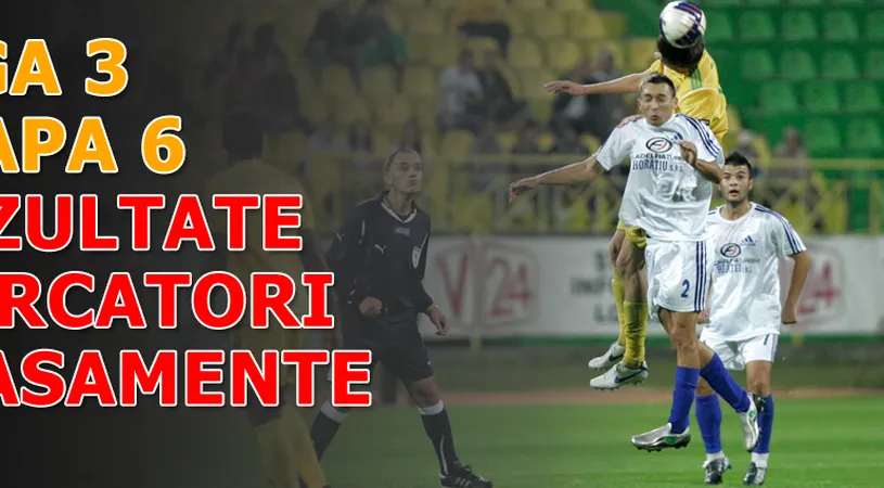 Rezultatele și marcatorii** etapei 6 - Liga a 3-a