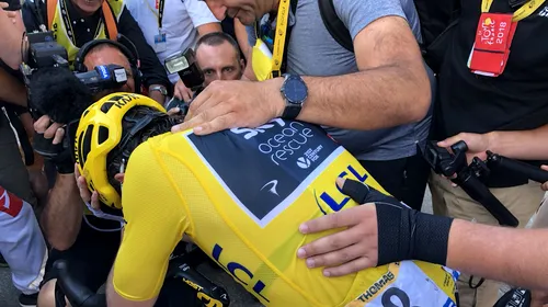 Un galez a câștigat pe Alpe d’Huez. Chris Froome nu a putut, Geraint Thomas a luat victoria și a rămas fără cuvinte. Incidente pe cățărarea celor 21 de viraje: Nibali a căzut din cauza spectatorilor, iar Froome a fost huiduit