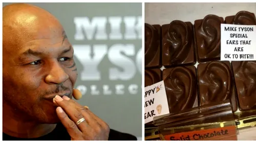 FOTO Mike Tyson știe să fie și „dulce”. La 16 ani de când a mușcat o ureche, fostul boxer face cadouri de ciocolată: „Happy New Ears!”