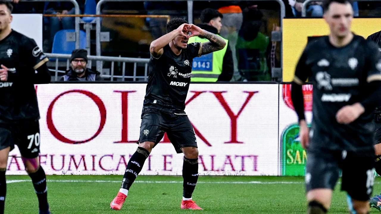 Prima reacție a lui Florinel Coman după ce a dat un gol superb la debutul în Serie A! Fotbalistul a vorbit în limba română, chiar pe gazon, la finalul meciului Cagliari - Parma 2-1