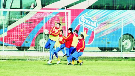 Nici frigul nu l-a oprit!** Ce surpriză au avut steliștii înaintea antrenamentului: Brandan a fost încântat