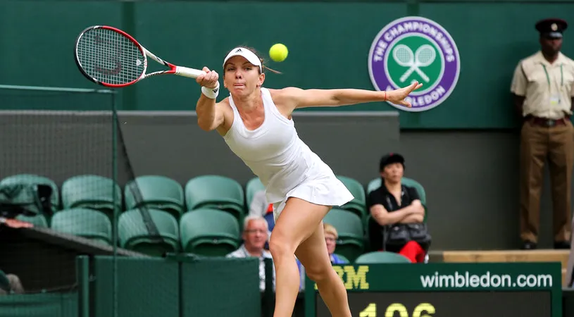 Reacția Simonei Halep după calificarea în turul II la Wimbledon: 