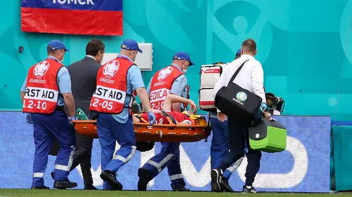 O nouă accidentare gravă la EURO 2020! Mario Fernandes, dus de urgență la spital în timpul meciului Finlanda - Rusia | VIDEO