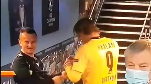 Arbitrii români, în centrul atenției și după City – Dortmund! Gestul incredibil de la vestiare al lui Octavian Șovre când l-a văzut pe Haaland + Reacția surprinzătoare a norvegianului | VIDEO
